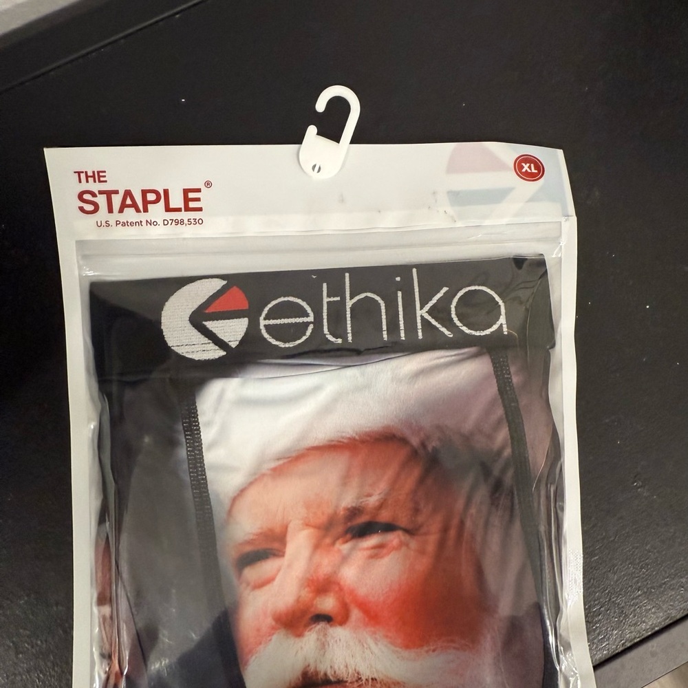 Ethika Santa Design Boxer Briefs - Black, White, Red
